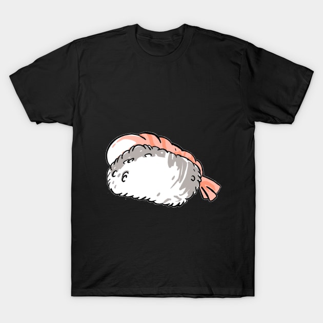 Nigiri ebi - shrimp black T-Shirt by Uwaki